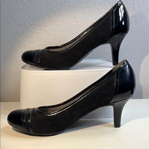 Life Stride Black Patent Heels Classic Pumps